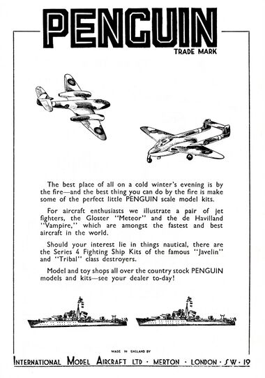 1947: Penguin kits and models
