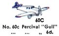 Percival Gull aeroplane, Dinky Toys 60c (1935 BoHTMP).jpg