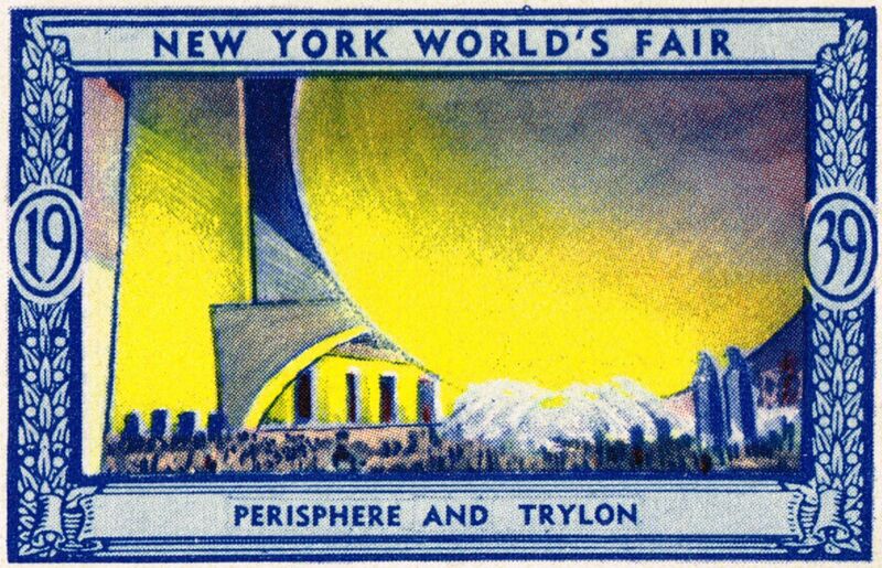File:Perisphere and Trylon, view 1 (NYWFStamp 1939).jpg