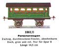 Personenwagen - Passenger Carriage, Märklin 1861 (MarklinCat 1931).jpg