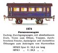 Personenwagen - Passenger Carriage, Märklin 1874 (MarklinCat 1931).jpg