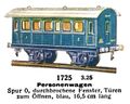 Personenwagon - Passenger Carriage, blue, Märklin 1725 (MarklinCat 1939).jpg