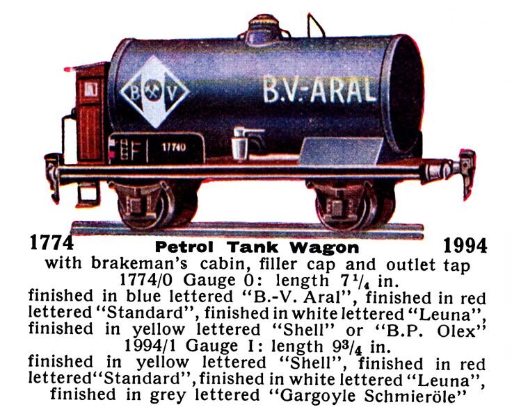File:Petrol Tank Wagon, BV-ARAL, Märklin 1774 1994 (MarklinCat 1936).jpg