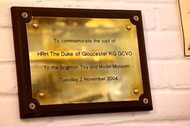 2004, 2nd November: Plaque commemorating the Duke of Gloucester's visit.