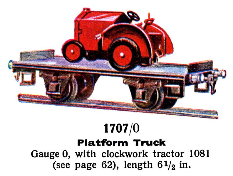 File:Platform Truck, with Tractor 1081, Märklin 1707 (MarklinCat 1936).jpg