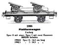Plattformwagen - Flatbed Wagon with Cannon, Märklin 1998 (MarklinCat 1931).jpg