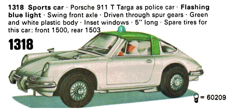 File:Porsche 911 T Targa Sports Car, Police markings, Marklin Sprint 1318 (Marklin 1973).jpg