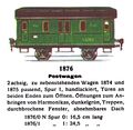 Postwagen - Mail Van, Märklin 1876 (MarklinCat 1931).jpg