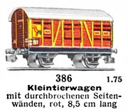 Poultry Wagon - Kleintierwagen, Marklin 386 (MärklinCat 1939).jpg