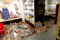 Preparing the playables, wooden train sets, Childrens Play Day, 2015-08-16.jpg