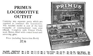 Primus Clockwork Locomotive Outfit