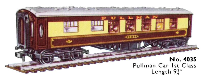 File:Pullman Car 1st Class, Aries, Hornby Dublo 4035 (DubloCat 1963).jpg
