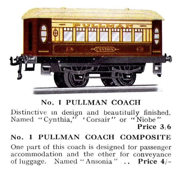 File:Pullman No.1 Coach, Hornby Series (HBoT 1931).jpg