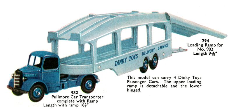 File:Pullmore Car Transporter with Ramp, Dinky Supertoys 982 (DinkyCat 1957-08).jpg