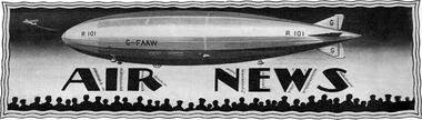 1930: Secrttion Masthead for "Air News", Meccano Magazine, June