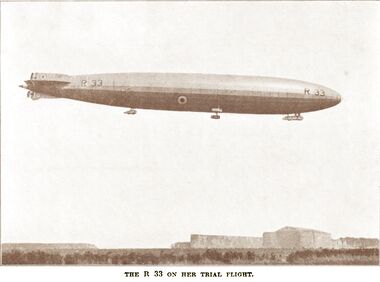 R.33 Airship on her trial flight