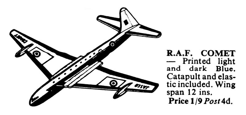 File:RAF Comet, glider, with catapault, Jasco (Hobbies 1966).jpg