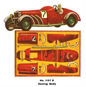1936: Märklin 1107 R Racing Car body kit, for the 1101 chassis