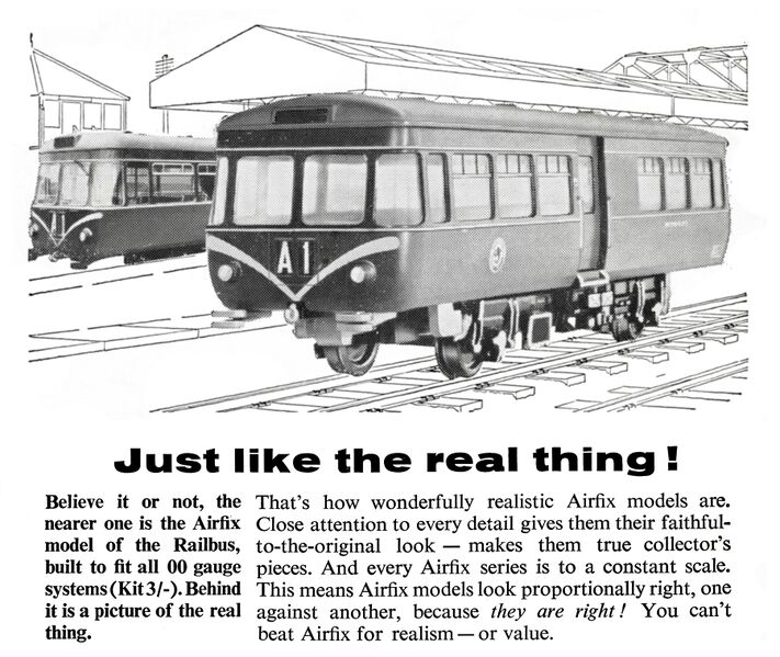 File:Railbus, BR A1, Park Road, Airfix kit R201 (AirfixMag 1962-05).jpg