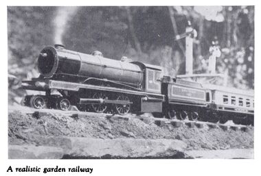 ~1931: "A realistic garden railway", Bowman Models catalogue photograph