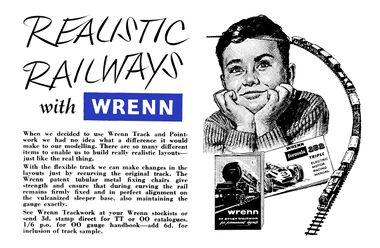 1963: Wrenn trackwork, "Realistic Railways with Wrenn"