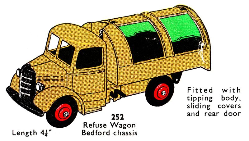 File:Refuse Wagon, Bedford Chassis, Dinky Toys 252 (DinkyCat 1956-06).jpg