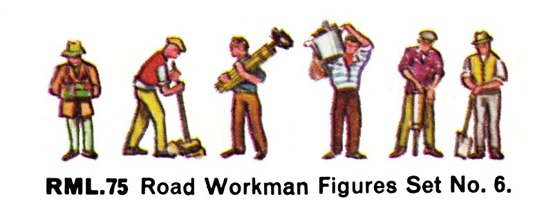 File:Road Workmen Figures Set No6, Model-Land RML75 (TriangRailways 1964).jpg