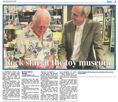 Francis Rossi and Chris Littledale, in the Argus