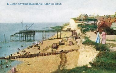 The seagoing railway's landing stage in Rottingdean