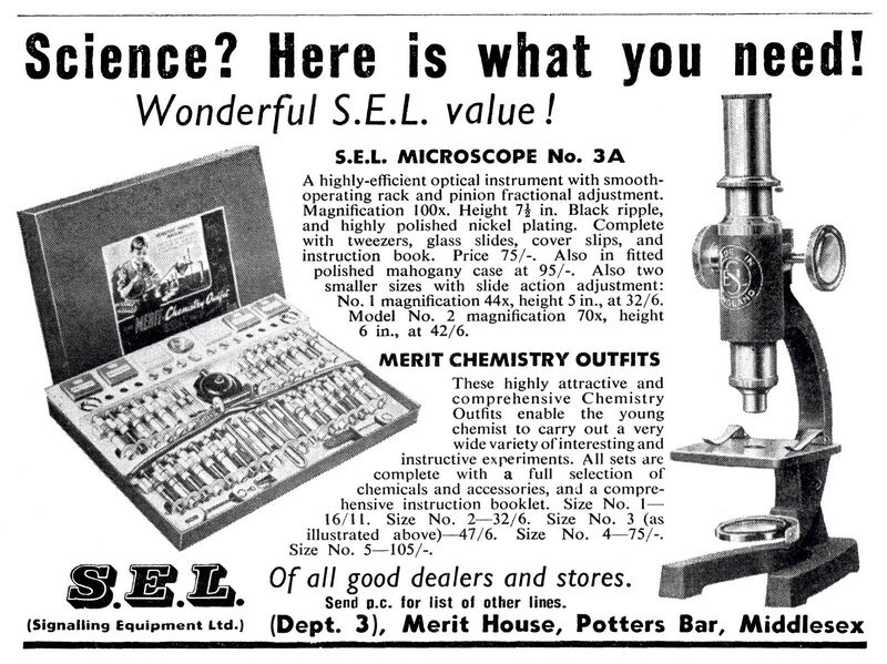 File:SEL Microscope 3A and Merit Chemistry Outfits (MM 1955-02).jpg