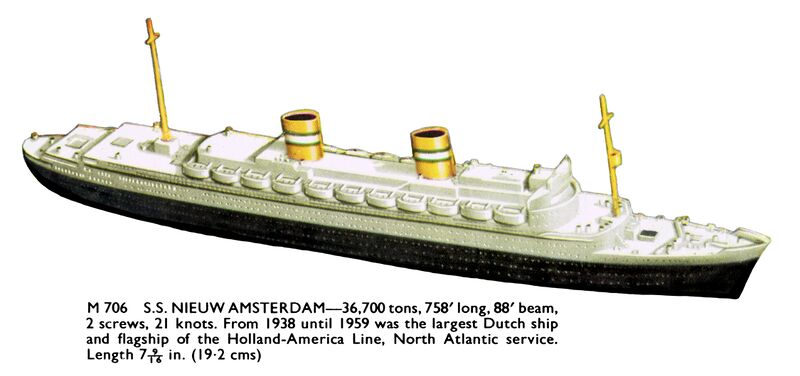 File:SS Nieuw Amsterdam liner, Minic Ships M706 (MinicShips 1960).jpg