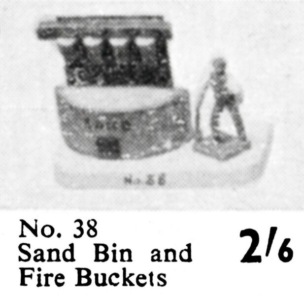 File:Sand Bin and Fire Buckets, Wardie Master Models 38 (Gamages 1959).jpg
