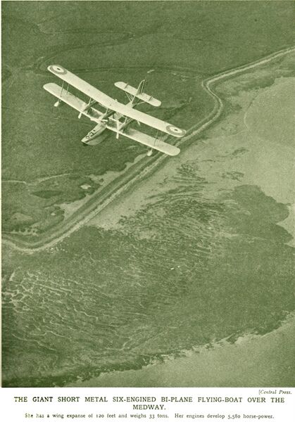 File:Sarafand, Short S-14 Flying Boat, over the Medway (WBoA 8ed 1934).jpg