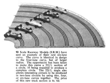 1964: New curved track sections