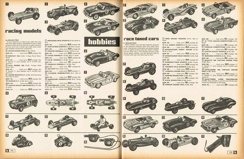 File:Scalextric cars range, racing and race-tuned (Hobbies 1968).jpg