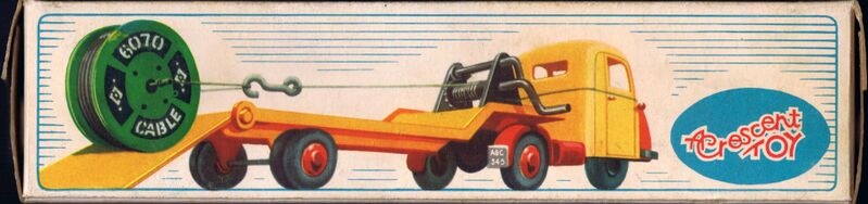 File:Scammell Scarab, box art, side, cable drum (Crescent Toys).jpg