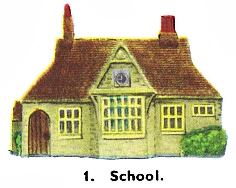File:School, Cotswold Village No1 (SpotOnCat 1stEd).jpg