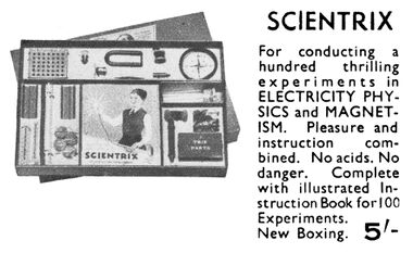 1938: Trix "Scientrix" science set