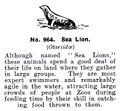 Sea Lion, Britains Zoo No964 (BritCat 1940).jpg
