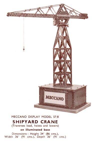 1957: Meccano shop display crane model