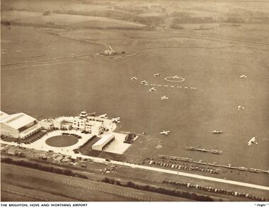 1936: Aerial view of Shoreham Airport