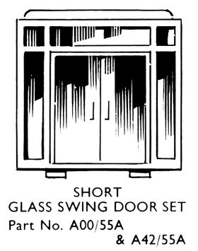 No.55: Short Glass Swing Door Set