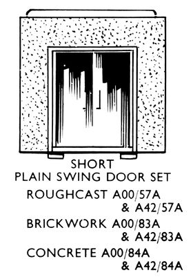 Nos.57, 83, 84: Short Plain Swing Door Set