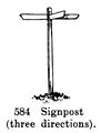 Signpost (three directions), Britains Farm 584 (BritCat 1940).jpg