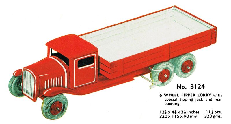 File:Six-Wheel Tipper Lorry, Mettoy 3124 (MettoyCat 1940s).jpg