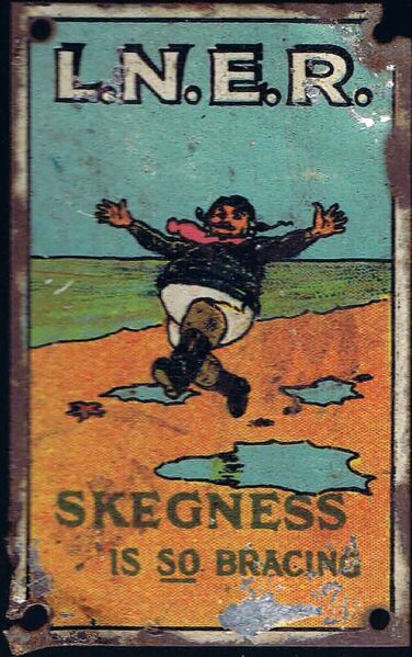 File:Skegness is so Bracing, LNER, tinplate sign (1930s).jpg