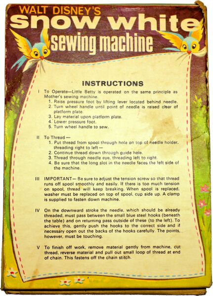 File:Snow White Sewing Machine, box instructions (Gheysens LB W4D).jpg
