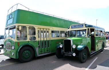 2019: A pair of Southdown buses at the 2019 HCVS rally