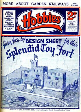 1933: Hobbies Weekly, "Design Sheet for this Splendid Toy Fort"