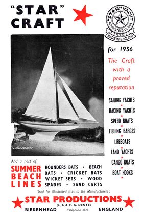 1956 - a very similar "Star" yacht with the same basic (but perhaps shorter?) keel profile